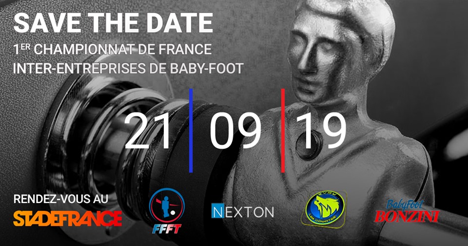 affiche du 1er championnat de France inter-entreprises de baby-foot